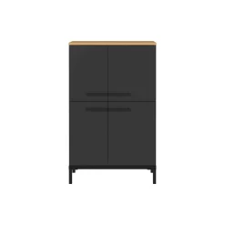 Opbergkast Serpa Grafiet Eiken