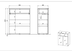 Opbergkast Siena Kasjmier