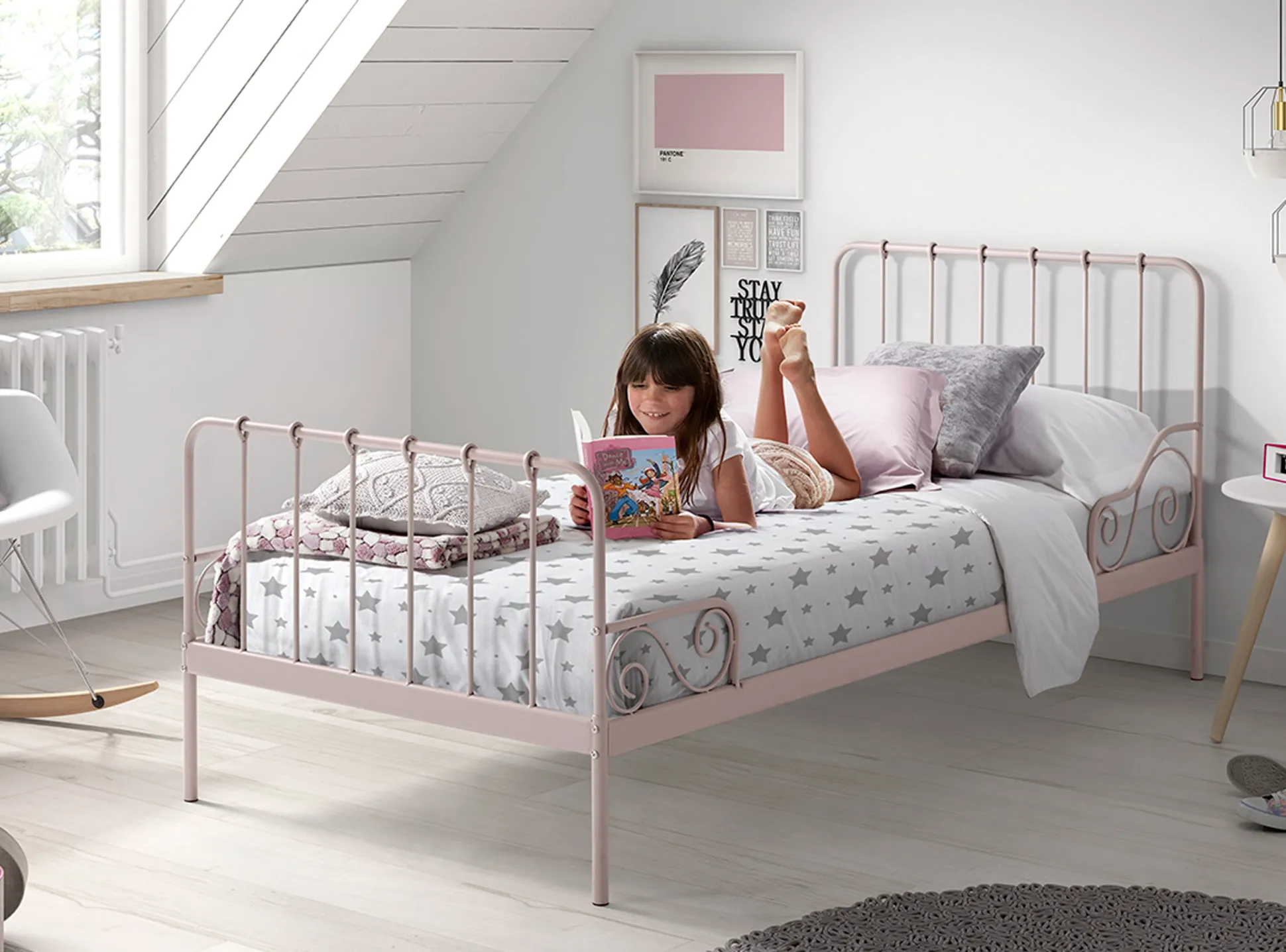 1-Persoonsbed Mees Roze