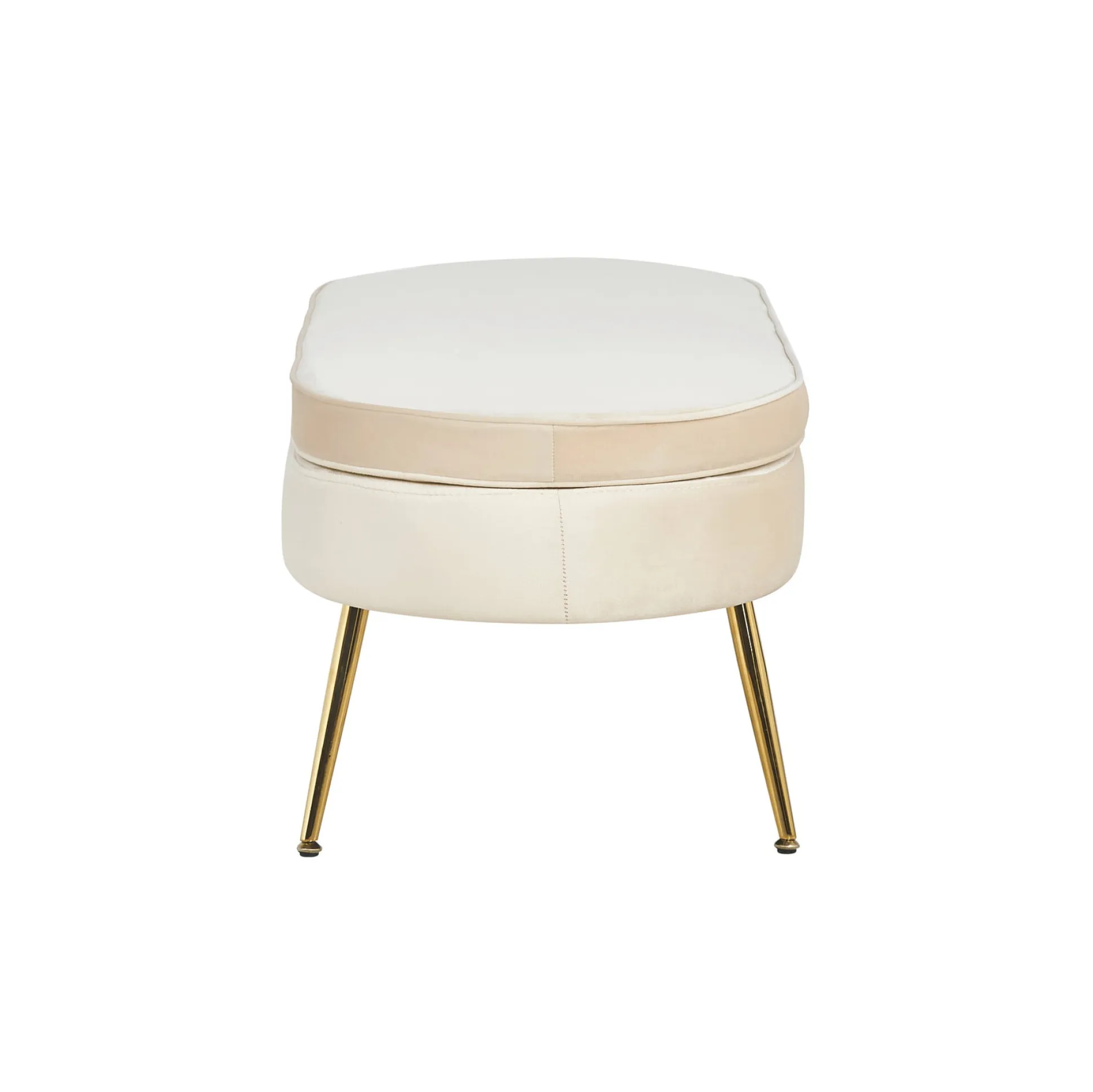 Poef Chanelle Velvet Beige 99 cm