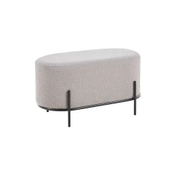 Poef Naomi Taupe Bouclé