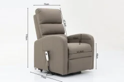 Relaxfauteuil Lenny Taupe