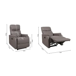Relaxfauteuil Sascha Taupe