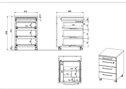 Rolcontainer Ergonoma Lichtgrijs