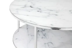 Salontafel Emine Wit-Chroom