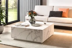 Salontafel Esma Wit 90x90x35cm