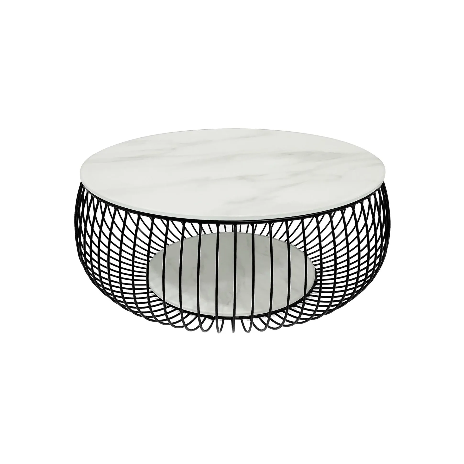 Salontafel Gitta Wit-Zwart