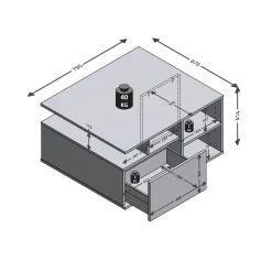 Salontafel Jose Wit Artisan Eiken