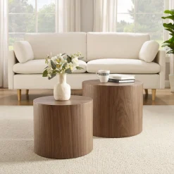 Salontafel Kenia Walnoot – Set van 2