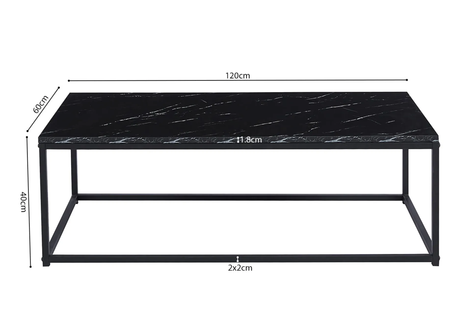 Salontafel Lina Zwart Marmer