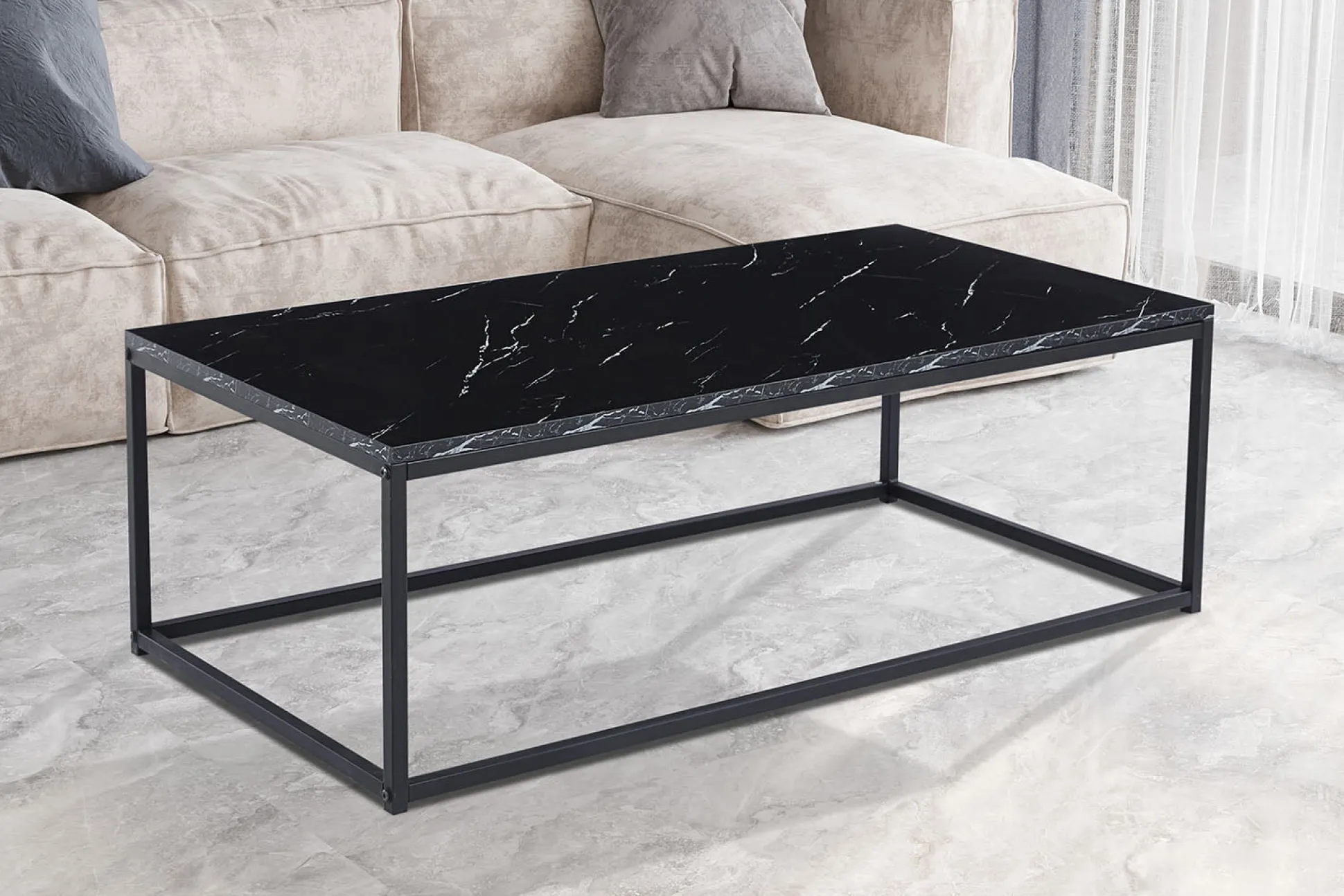 Salontafel Lina Zwart Marmer