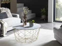 Salontafel Neva Goud-Wit