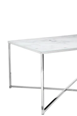Salontafel Nuray Wit-Chroom
