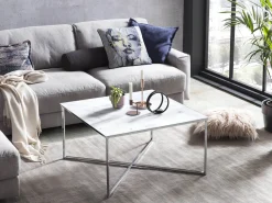 Salontafel Nuray Wit-Chroom