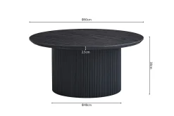 Salontafel Odile Donkerbruin 80cm