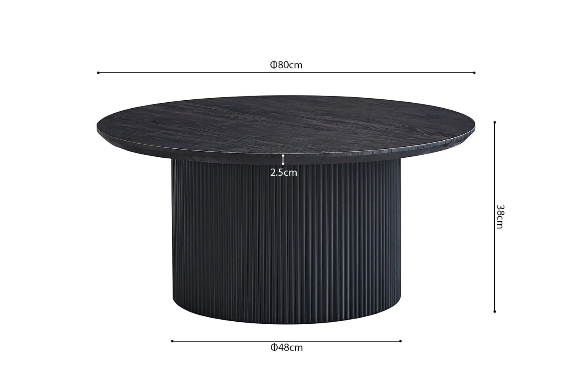 Salontafel Odile Donkerbruin 80cm