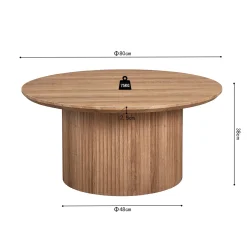 Salontafel Odile Oudeiken 80cm