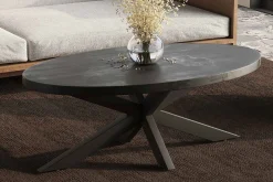 Salontafel Otis Ovaal Zwart 130 cm