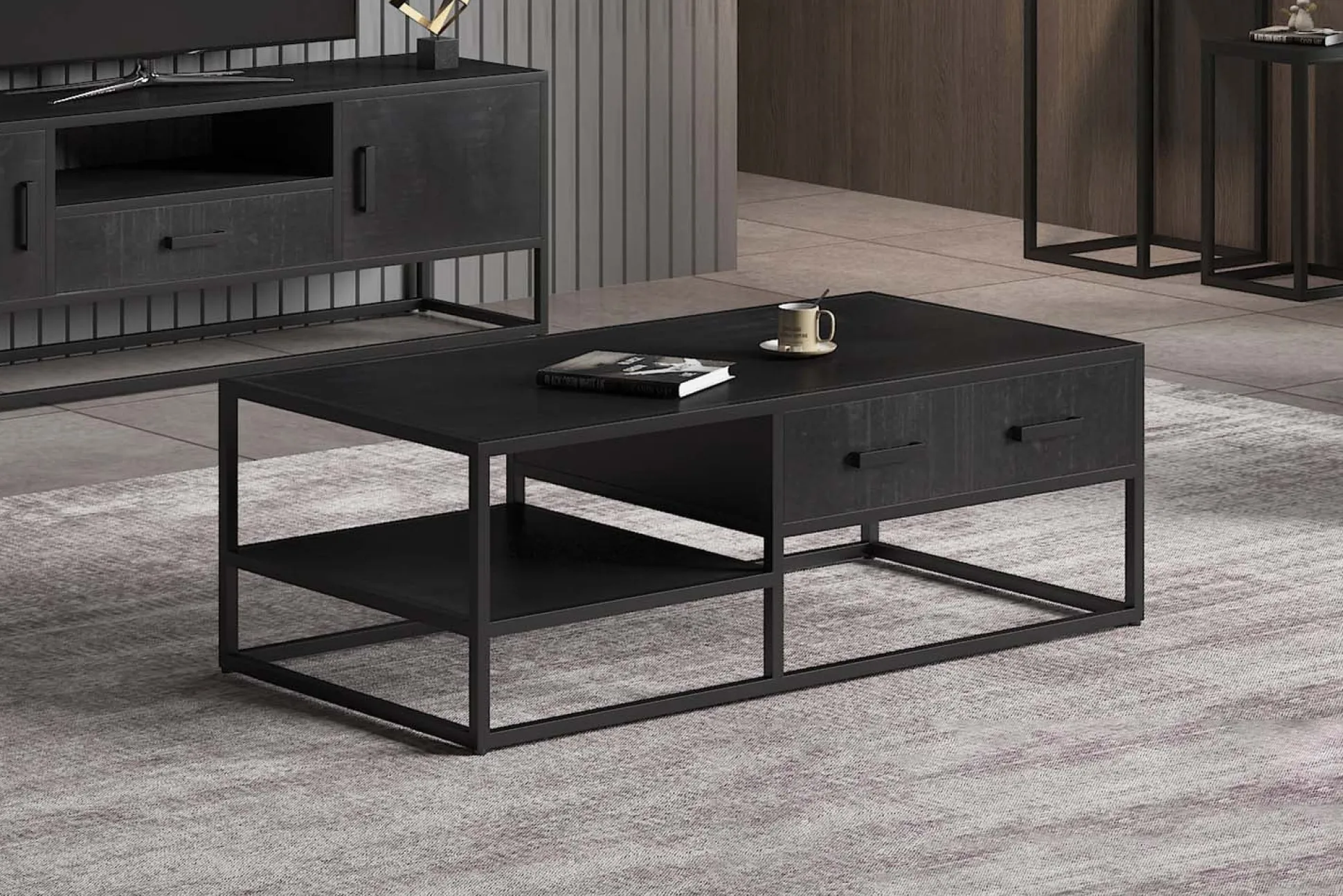 Salontafel Otis Zwart 120 cm