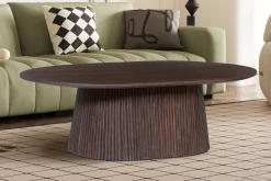 Salontafel River Ovaal Donkerbruin 120 cm