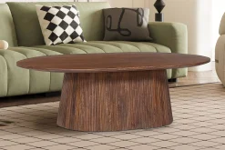 Salontafel River Ovaal Lichtbruin 120 cm