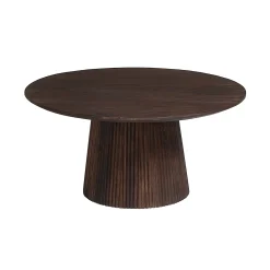 Salontafel River Rond Donkerbruin 80 cm
