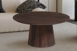 Salontafel River Rond Donkerbruin 80 cm