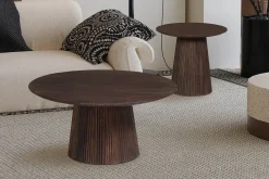 Salontafel River Rond Donkerbruin 80 cm