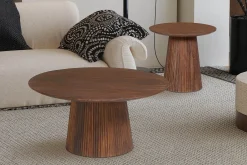 Salontafel River Rond Lichtbruin 50 cm