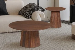 Salontafel River Rond Lichtbruin 80 cm