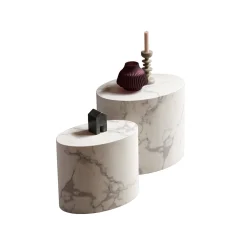 Salontafel set Esma Wit rond