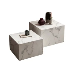 Salontafel set Esma Wit Vierkant