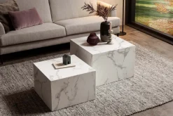 Salontafel set Esma Wit Vierkant