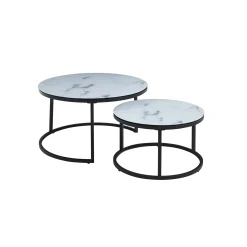 Salontafelset Fréderique Wit Marmer