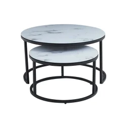 Salontafelset Fréderique Wit Marmer