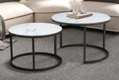 Salontafelset Fréderique Wit Marmer