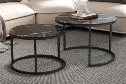 Salontafelset Fréderique Zwart Marmer