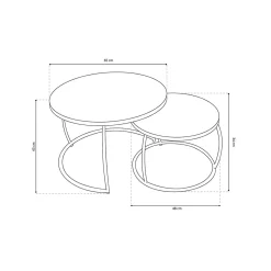 Salontafelset Nova Zwart