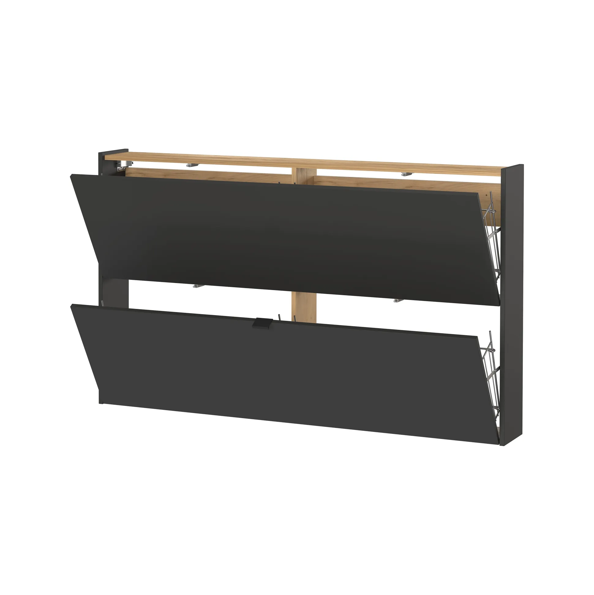 Schoenenkast Eleonore Grafiet 140 cm