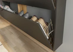 Schoenenkast Eleonore Grafiet 140 cm