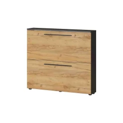 Schoenenkast Santana Grafiet Eiken 85 cm