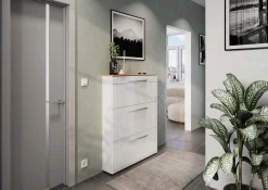 Schoenenkast Veerle Wit-Eiken