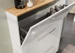 Schoenenkast Veerle Wit-Eiken