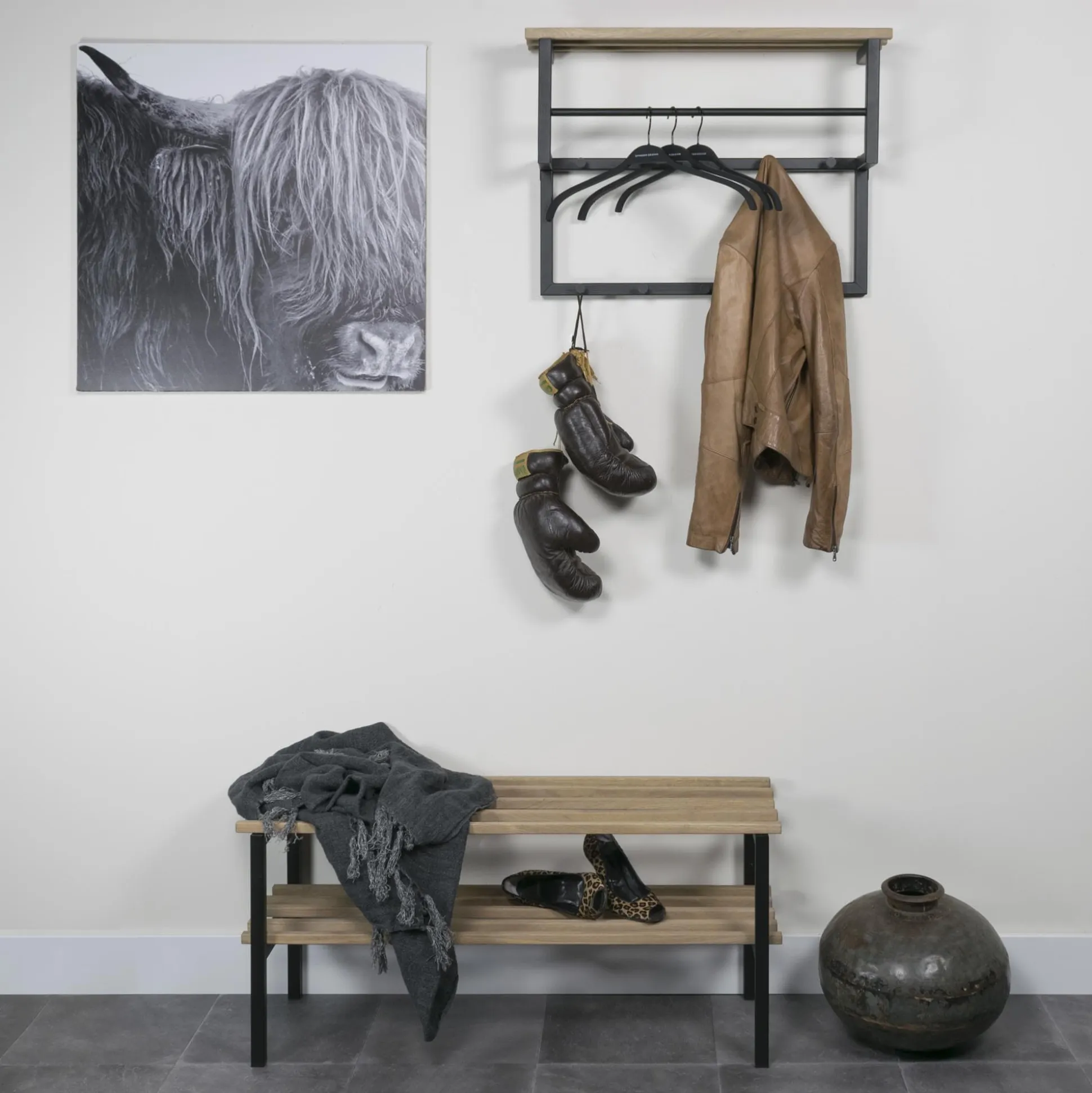 Schoenenrek Erwin Zwart 100 cm