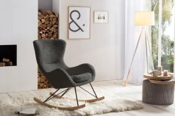 Schommelstoel Hannah Grijs-Teddy