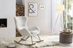 Schommelstoel Hannah Wit-Teddy