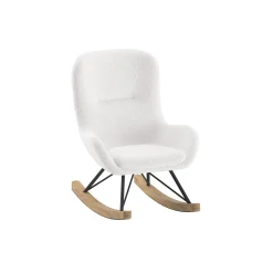 Schommelstoel Jula Mini Wit Bouclé