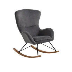 Schommelstoel Maartje Donkergrijs Teddy
