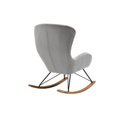 Schommelstoel Maartje Lichtgrijs Teddy