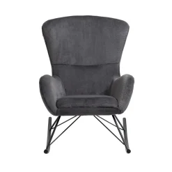 Schommelstoel Pippa Donkergrijs Teddy